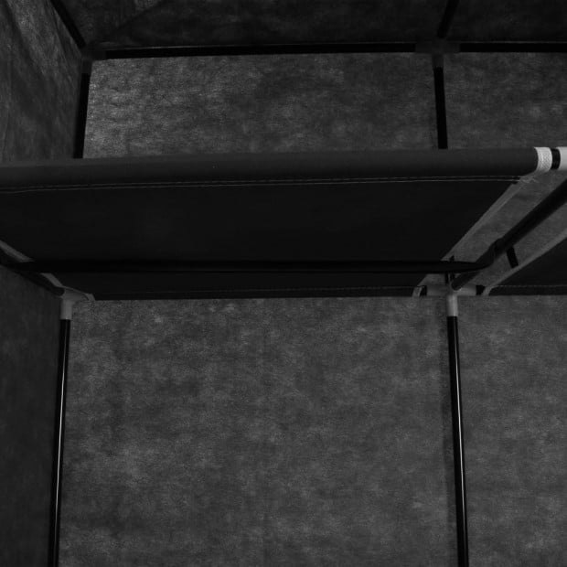 Wardrobe With Compartments And Rods Black 150x45x175 Cm Fabric Image 3