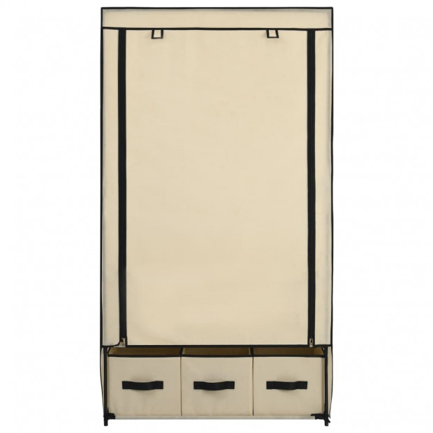 Wardrobe Cream 87x49x159 Cm Fabric Image 5