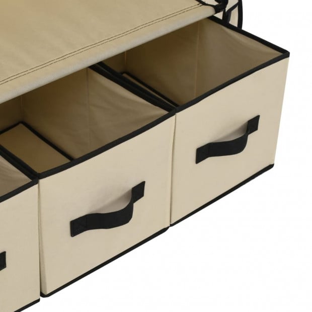 Wardrobe Cream 87x49x159 Cm Fabric Image 7