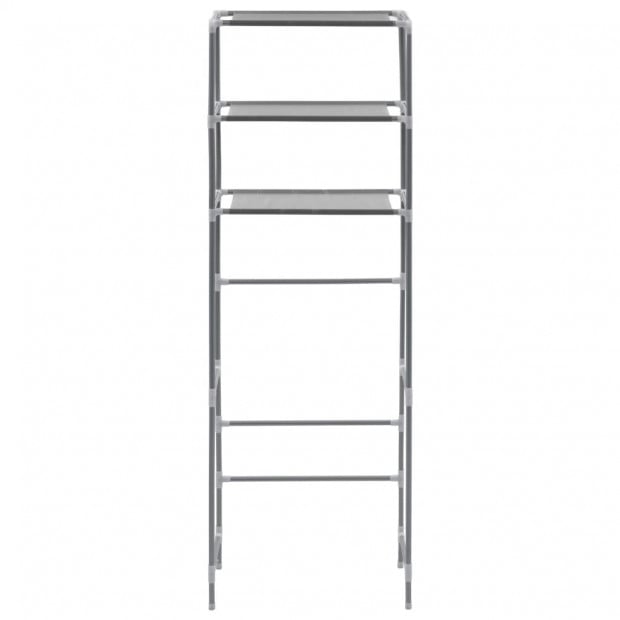 3-tier Storage Rack Over Toilet Silver 53x28x169 Cm Image 3