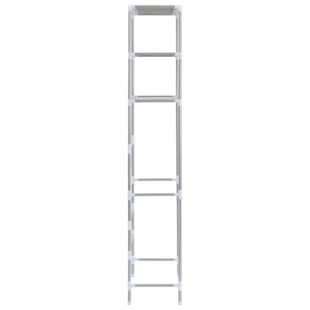 3-tier Storage Rack Over Toilet Silver 53x28x169 Cm Image 5