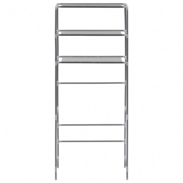 3-tier Storage Rack Over Laundry Machine Silver 69x28x169 Cm Image 3