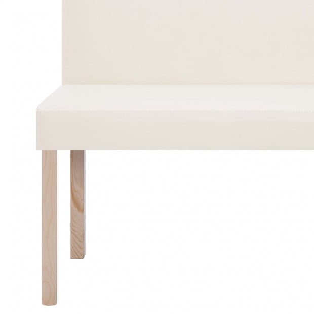 Bench 139.5 Cm Cream Faux Leather Image 7