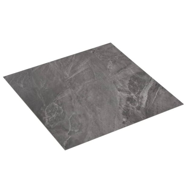 Self-adhesive PVC Flooring Planks 5.11 M? Black With Pattern Image 2