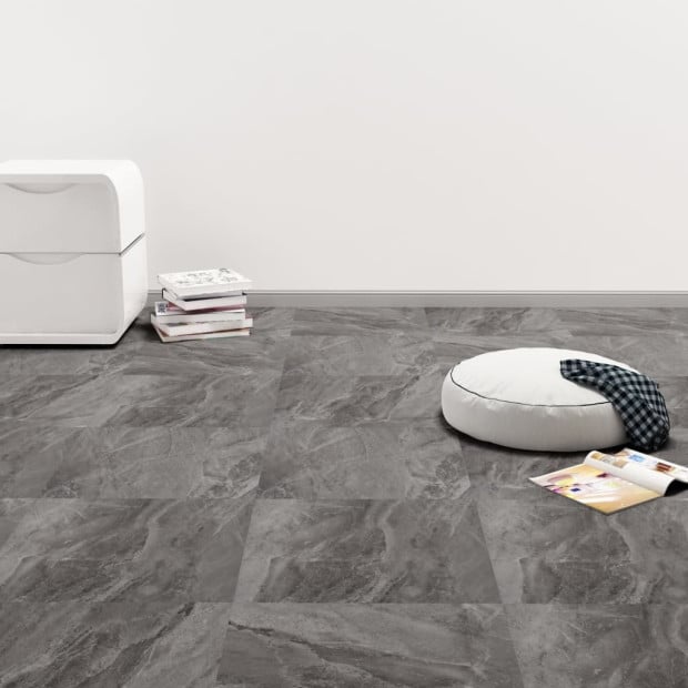 Self-adhesive PVC Flooring Planks 5.11 M? Black With Pattern
