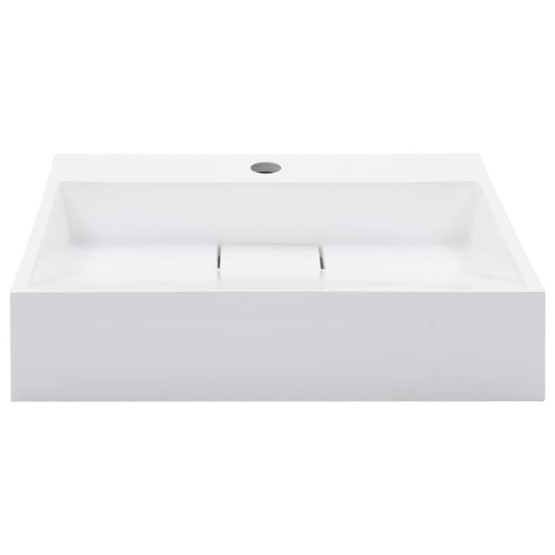 Wash Basin 50x38x13 Cm Mineral Cast/marble Cast White Image 3