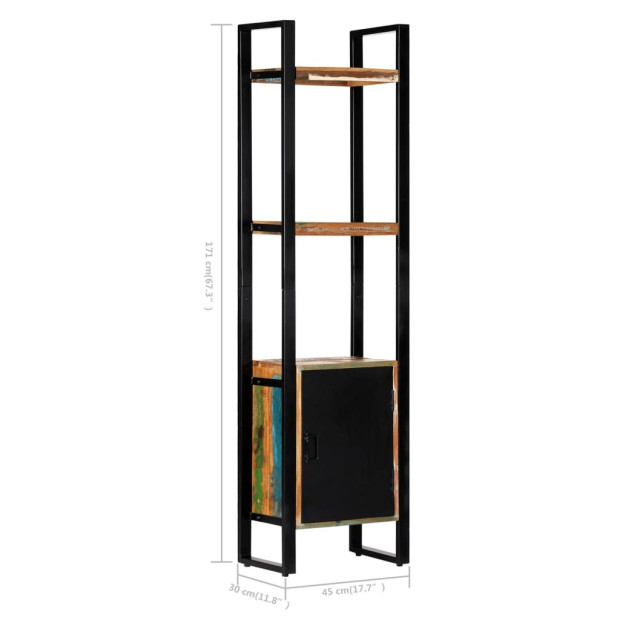 Bookshelf 45x30x171 Cm Solid Reclaimed Wood Image 10