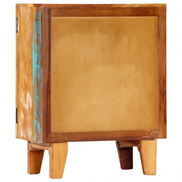 Hand Carved Sideboard 60x30x75 Cm Solid Reclaimed Wood Image 4