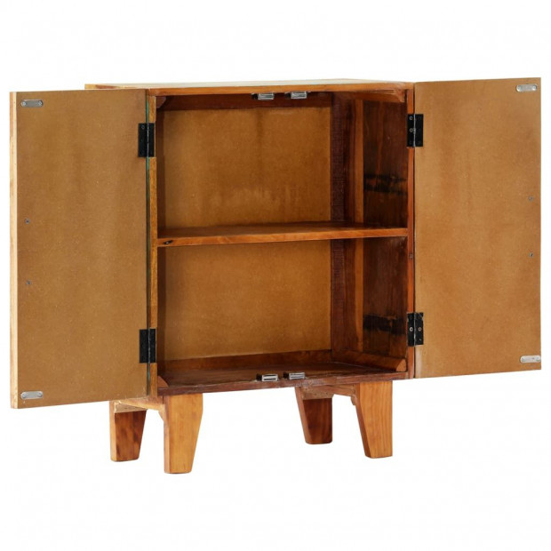 Hand Carved Sideboard 60x30x75 Cm Solid Reclaimed Wood Image 5
