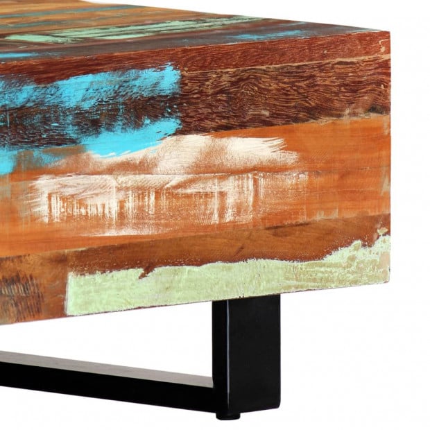 Coffee Table 120x50x30 Cm Solid Reclaimed Wood And Steel Image 5