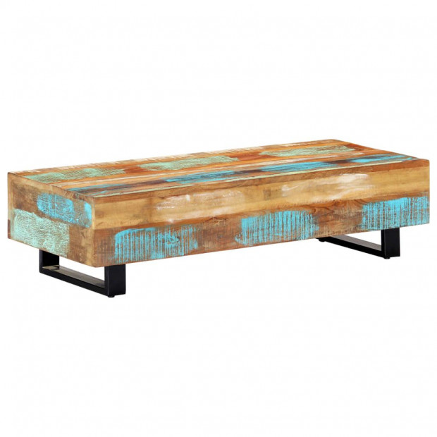 Coffee Table 120x50x30 Cm Solid Reclaimed Wood And Steel Image 7