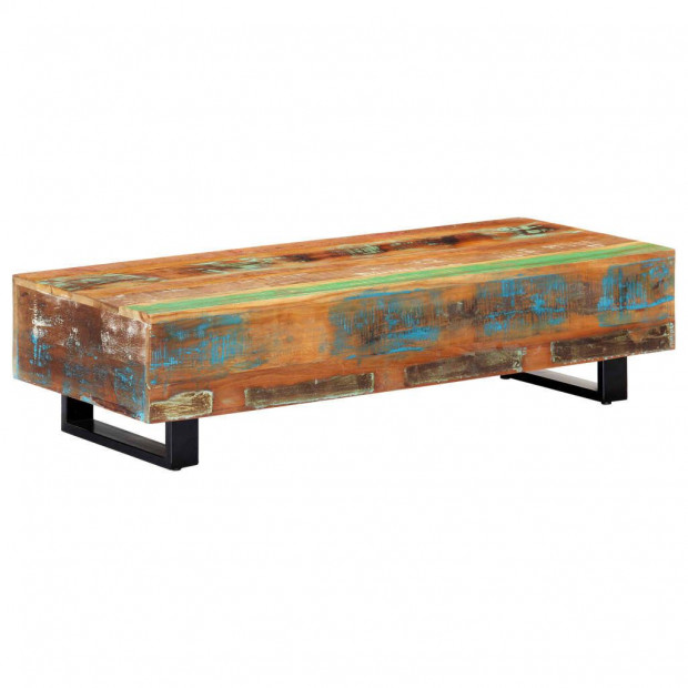 Coffee Table 120x50x30 Cm Solid Reclaimed Wood And Steel Image 8