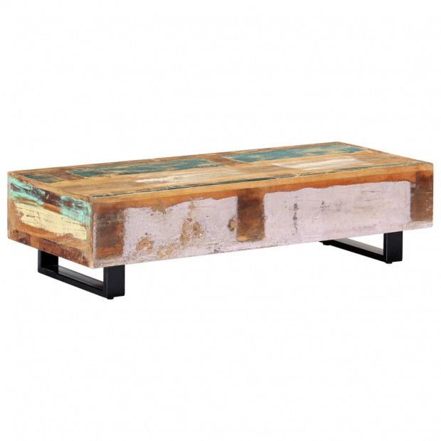 Coffee Table 120x50x30 Cm Solid Reclaimed Wood And Steel Image 9