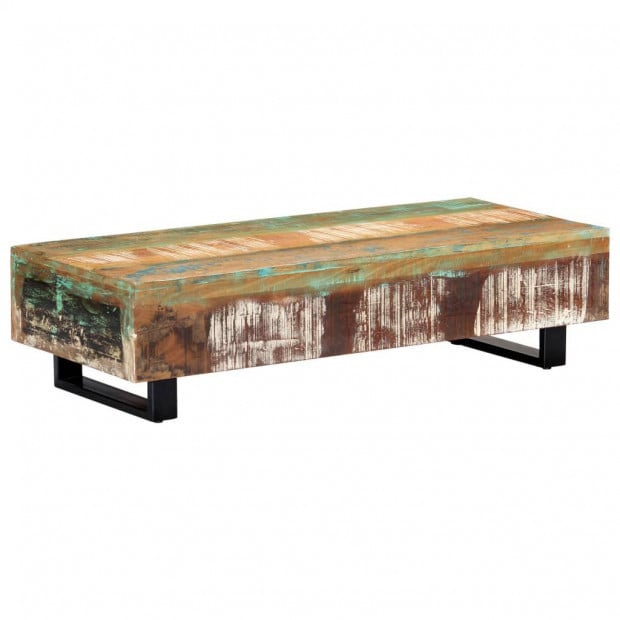 Coffee Table 120x50x30 Cm Solid Reclaimed Wood And Steel Image 10