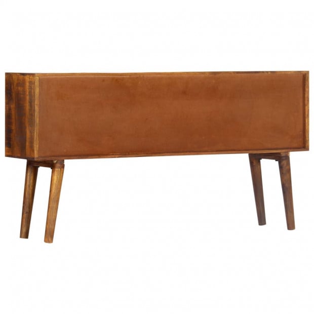 Sideboard With Printed Pattern 130x30x70 Cm Solid Mango Wood Image 4