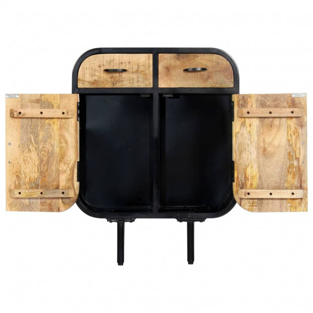 Sideboard 60x30x75 Cm Solid Mango Wood And Iron Image 5