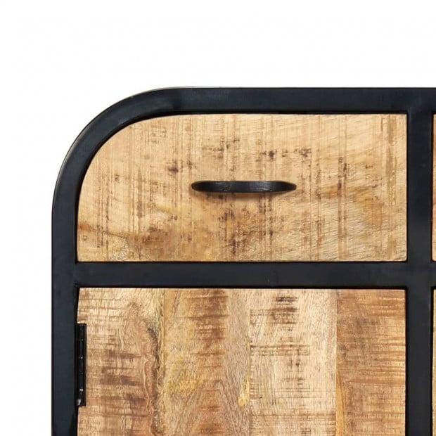 Sideboard 60x30x75 Cm Solid Mango Wood And Iron Image 7