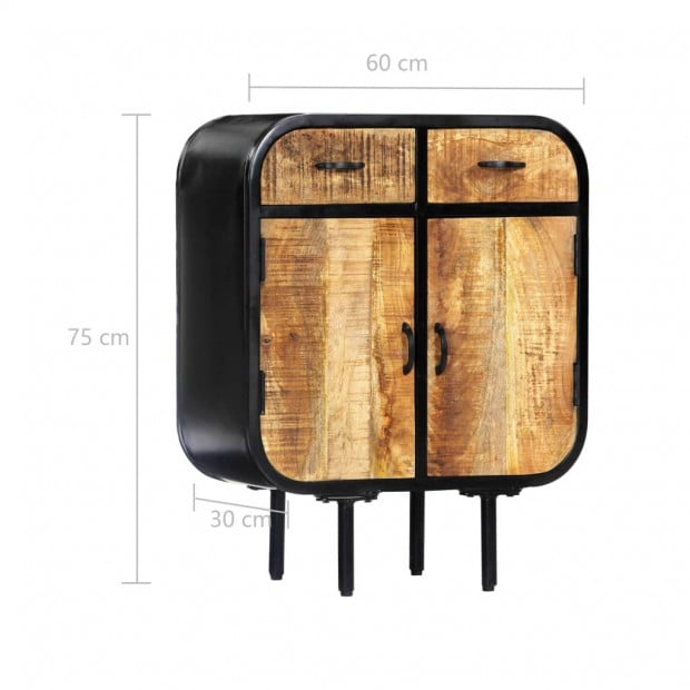 Sideboard 60x30x75 Cm Solid Mango Wood And Iron Image 8