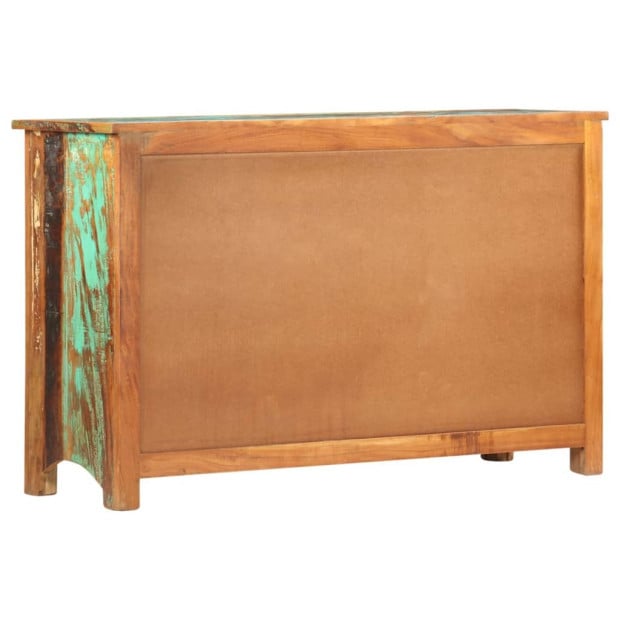 Chest Of Drawers 130x40x80 Cm Solid Reclaimed Wood Image 5