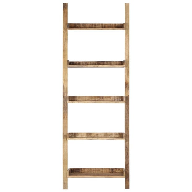 Ladder Shelf Brown 75x37x205 Cm Solid Mango Wood Image 2