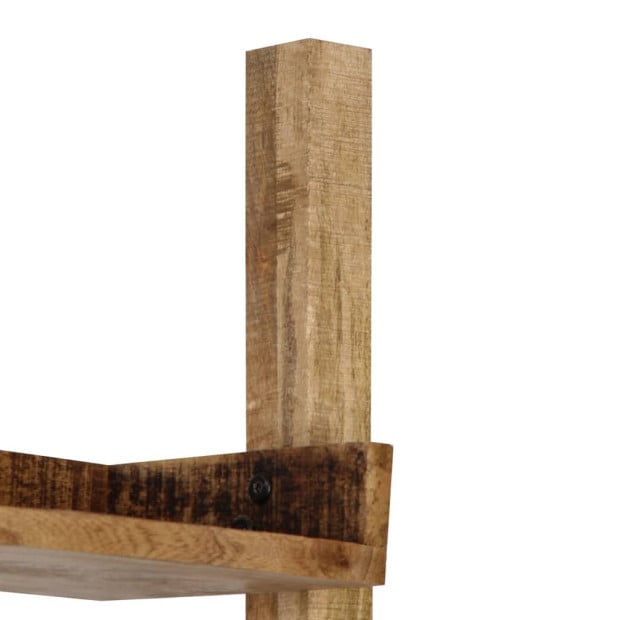 Ladder Shelf Brown 75x37x205 Cm Solid Mango Wood Image 4