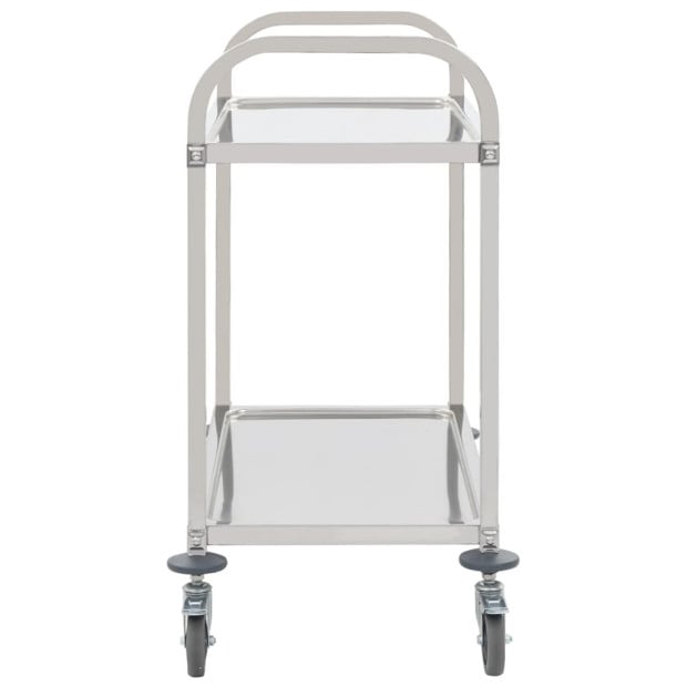 2-tier Kitchen Trolley 95x45x83.5 Cm Stainless Steel Image 3