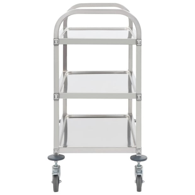 3-tier Kitchen Trolley Cart 95x45x83.5 Cm Stainless Steel Image 3