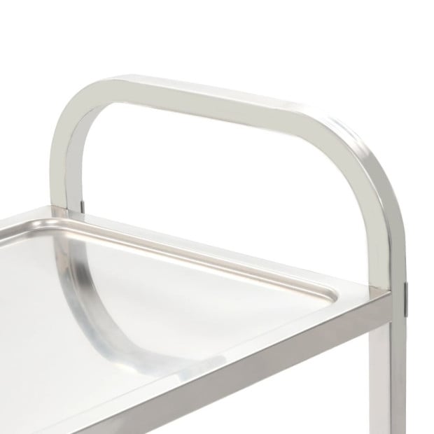 3-tier Kitchen Trolley Cart 95x45x83.5 Cm Stainless Steel Image 4