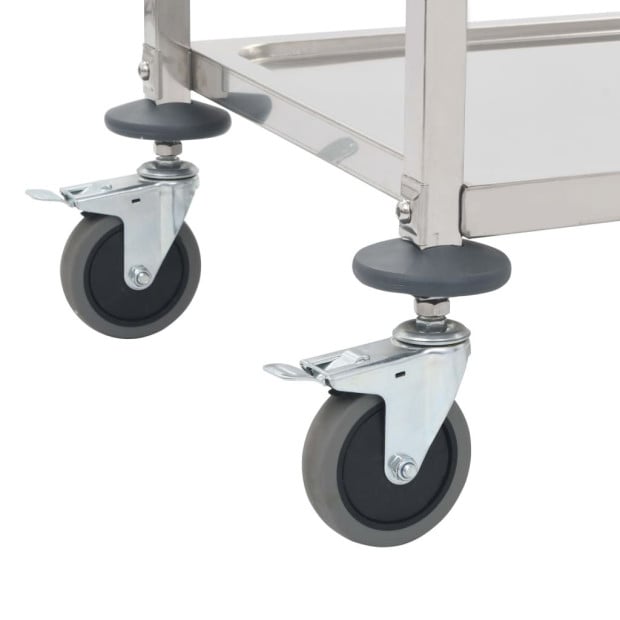 3-tier Kitchen Trolley Cart 95x45x83.5 Cm Stainless Steel Image 5
