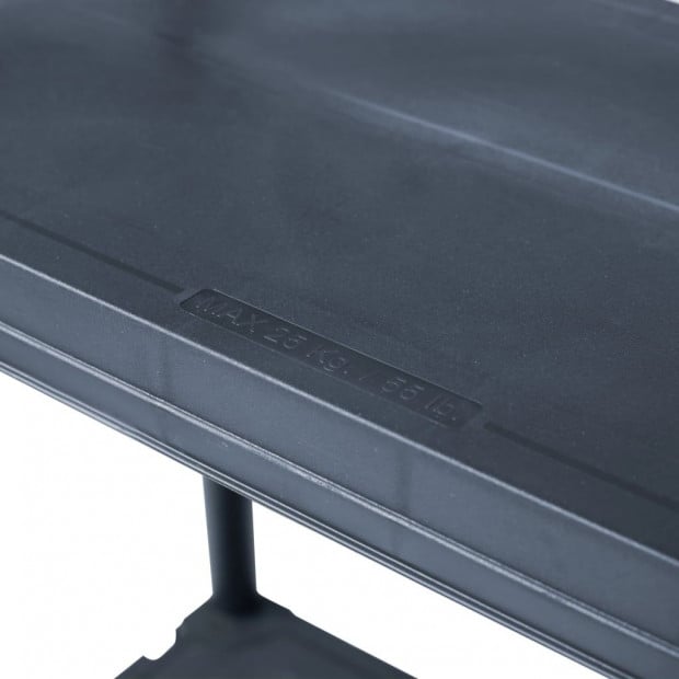 Storage Shelf Racks 2 Pcs Black 125 Kg 60x30x180 Cm Plastic Image 7