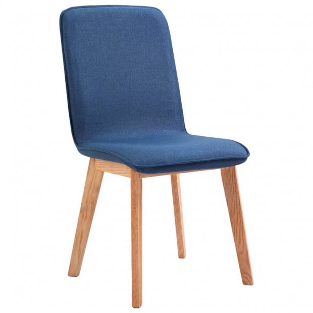 Dining Chairs 2 Pcs Blue Fabric Image 4