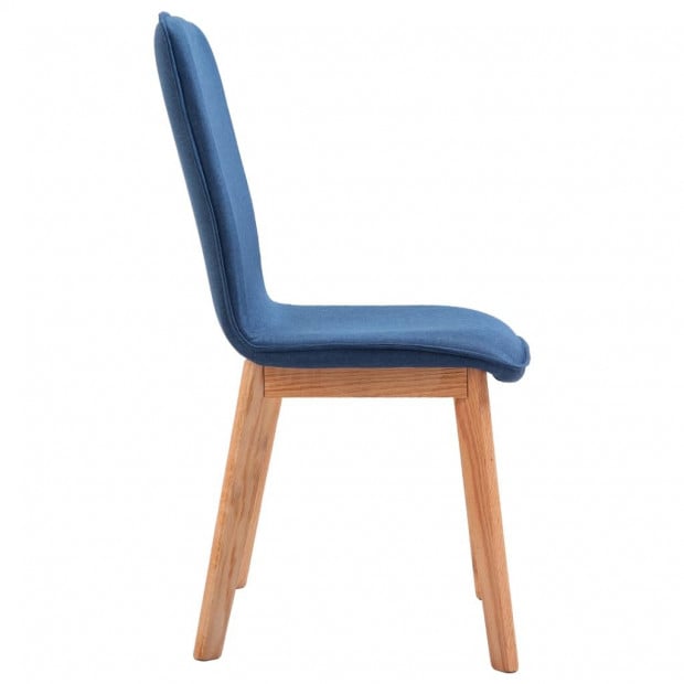 Dining Chairs 2 Pcs Blue Fabric Image 6