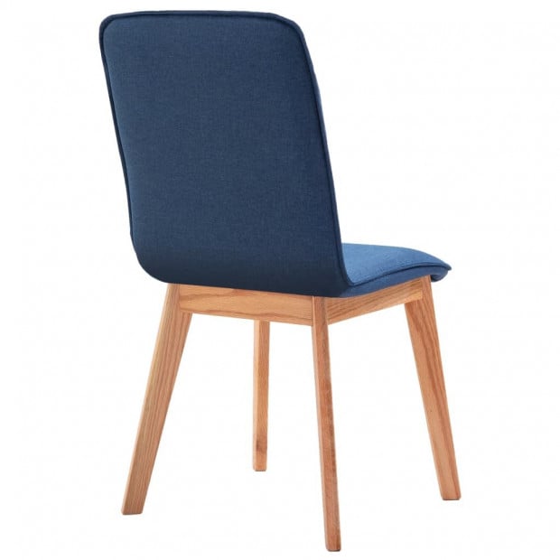 Dining Chairs 2 Pcs Blue Fabric Image 7