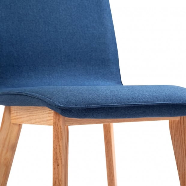 Dining Chairs 2 Pcs Blue Fabric Image 8