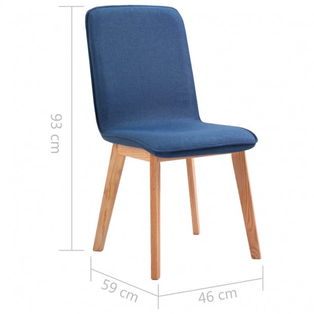 Dining Chairs 2 Pcs Blue Fabric Image 9
