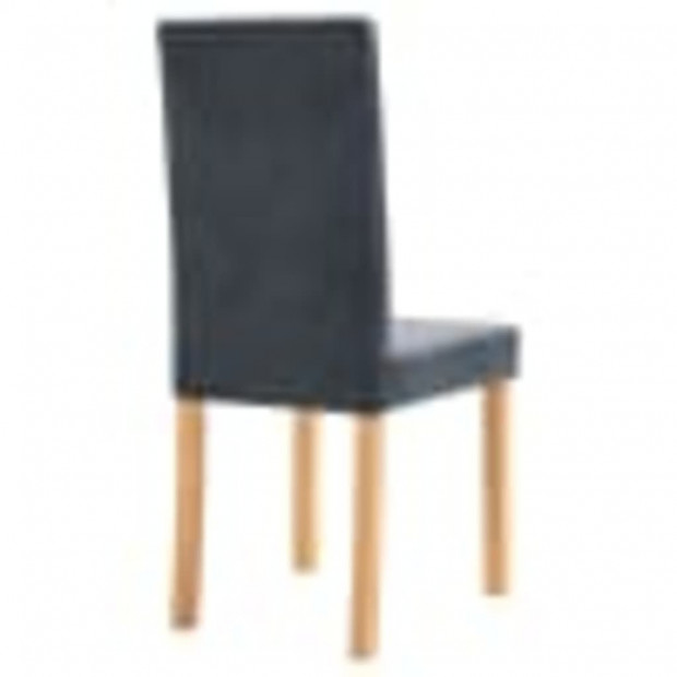 Dining Chairs 2 Pcs Grey Faux Suede Leather Image 6