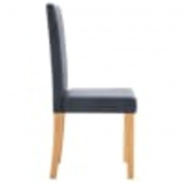 Dining Chairs 2 Pcs Grey Faux Suede Leather Image 7