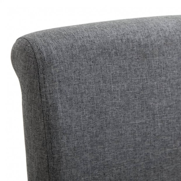 Dining Chairs 2 Pcs Grey Fabric Image 6