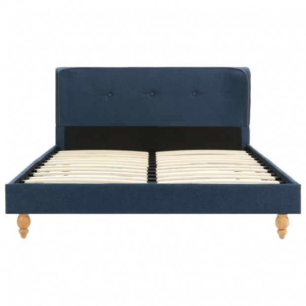 Bed Frame Blue Fabric 106x203 Cm King Single Image 3