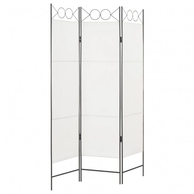 3-panel Room Divider White 120x180 Cm Image 3