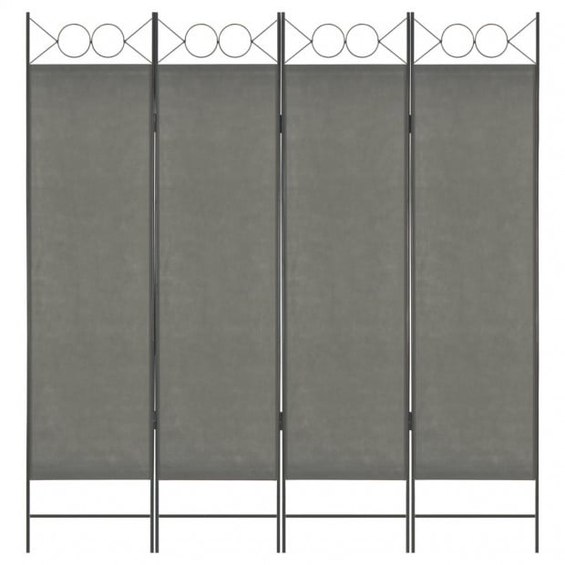 4-panel Room Divider Anthracite 160x180 Cm