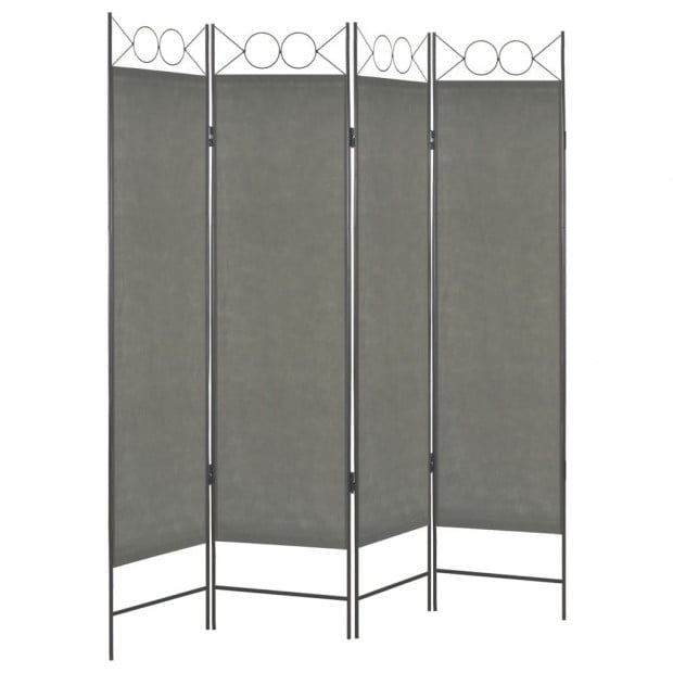 4-panel Room Divider Anthracite 160x180 Cm Image 3