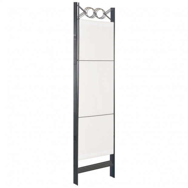 5-panel Room Divider White 200x180 Cm Image 4