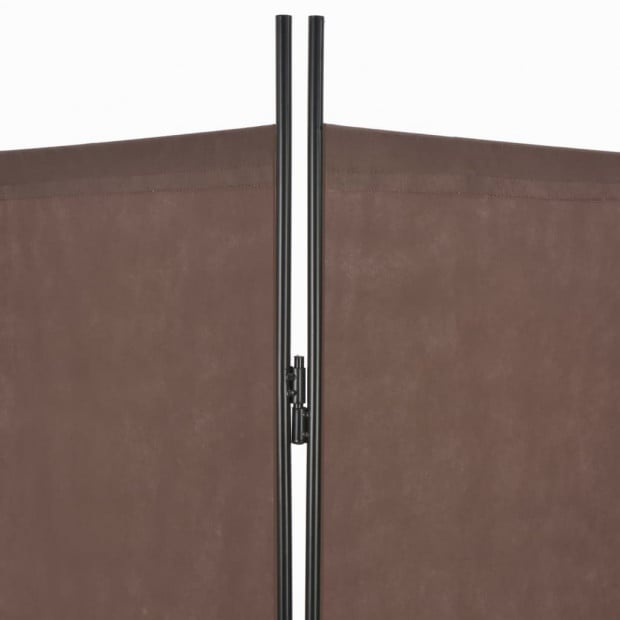 5-panel Room Divider Brown 200x180 Cm Image 5