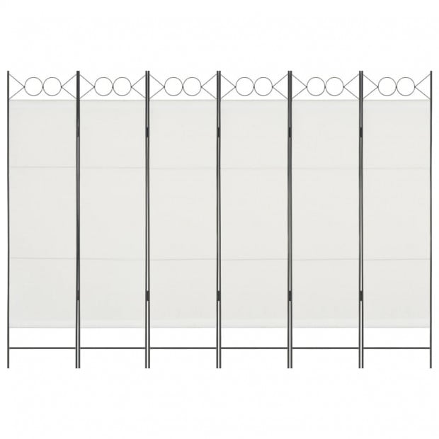 6-panel Room Divider White 240x180 Cm