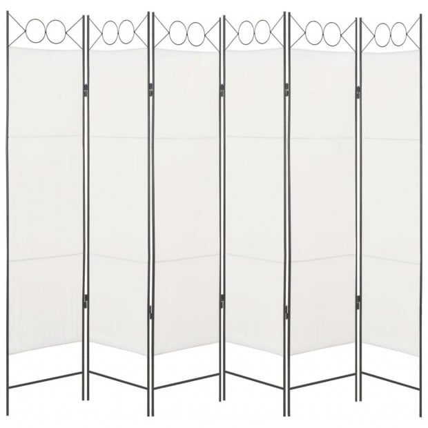 6-panel Room Divider White 240x180 Cm Image 2