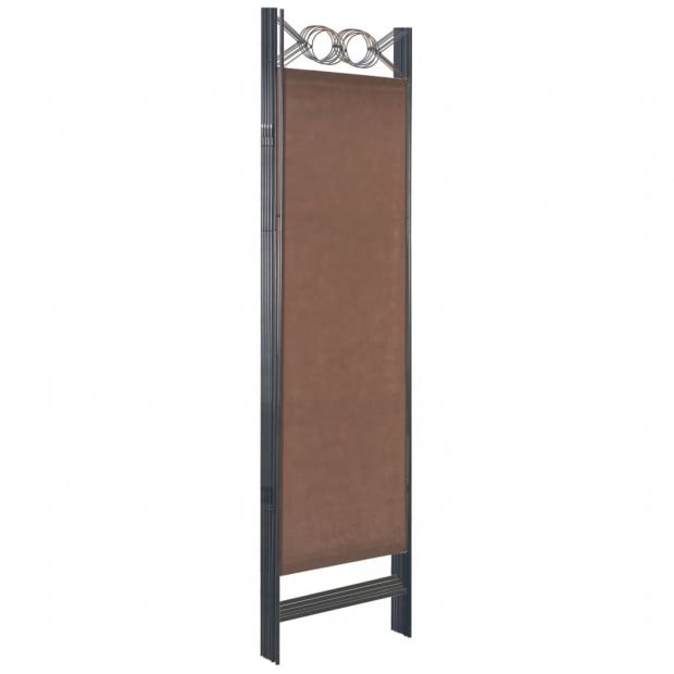 6-panel Room Divider Brown 240x180 Cm Image 4