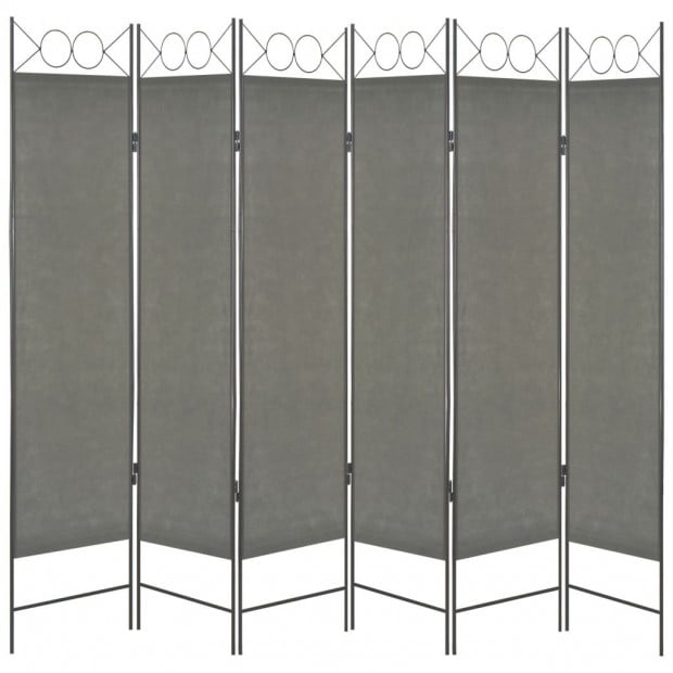 6-panel Room Divider Anthracite 240x180 Cm Image 2