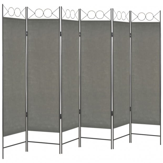 6-panel Room Divider Anthracite 240x180 Cm Image 3
