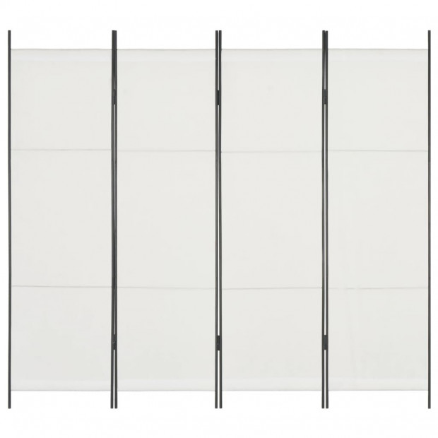 4-panel Room Divider White 200x180 Cm